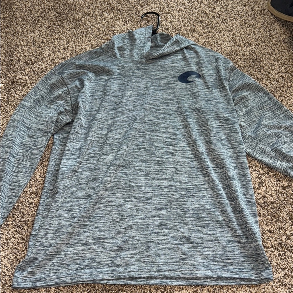Costa Gray fishing shirt with hood